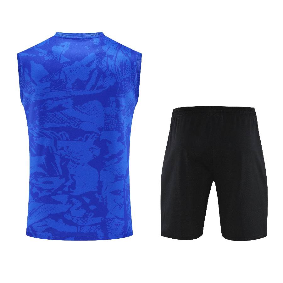Debardeur Short Barcelone Homme 2025 2026 Bleu Noir Motif | Foot Sport
