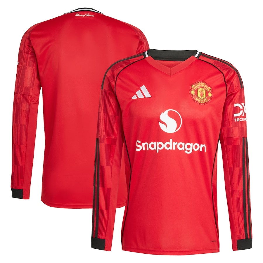 Maillot Manchester United Domicile Manches Longues Homme 2025 2026